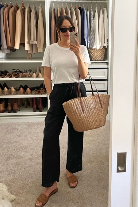 Comfy spring basics from J.crew 

White tee - s
Linen soleil pant - wearing xs petite 
Woven bag in ‘natural straw’
Sandals - ‘English saddle'

Linked some other top comfy spring selects from J.crew! 

#LTKsalealert #LTKstyletip #LTKSeasonal