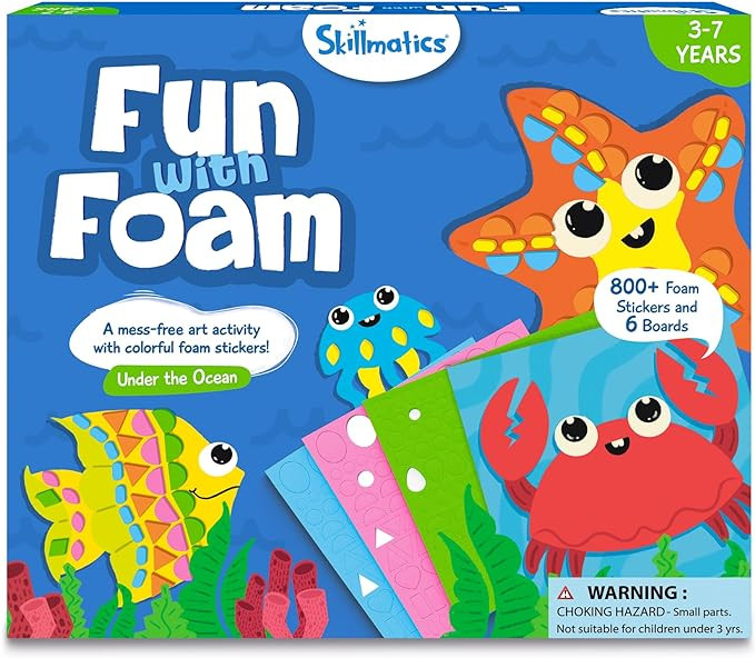 Skillmatics Foam Sticker Art Activity - Under The Ocean, Mess-Free Fun for Kids, 800+ 3D Foam Sti... | Amazon (US)