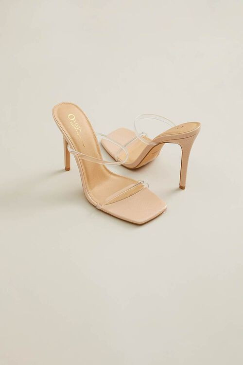 Faux Leather Open-Toe Stiletto Heels | Forever 21 (US)