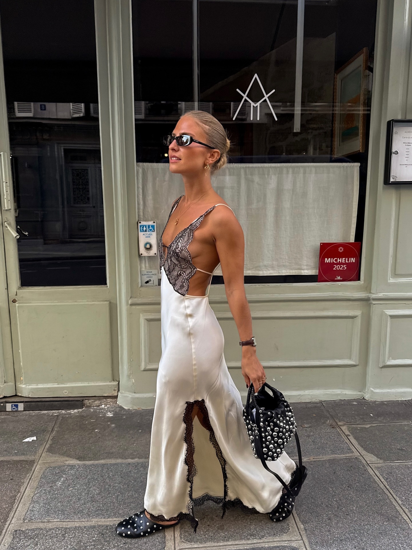 Paris fashion week essentials: caffeine, chaos & 90s vibes with my jerome Dreyfus Gordi from the Rivets Capsule 🖤 (advertising)