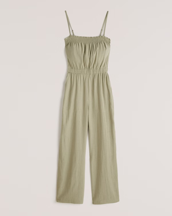Easy Waist Linen Jumpsuit | Abercrombie & Fitch (US)