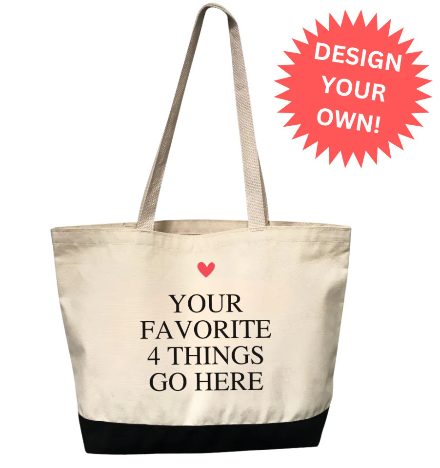 *NEW* 4 THINGS\u00ae Personalized Heart Tote Bag (Custom Pre-Order) | The Shop Forward