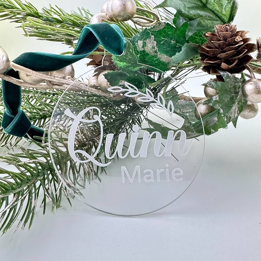 Personalized Handmade Christmas Ornament with Velvet Ribbon, 8 Designs Available, Unique Gift or ... | Amazon (US)