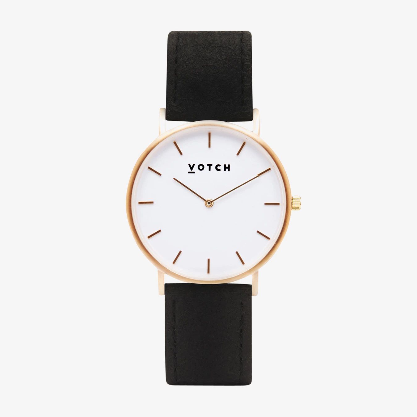 36mm Watch in Gold with Pinatex Strap | Fy! (UK)
