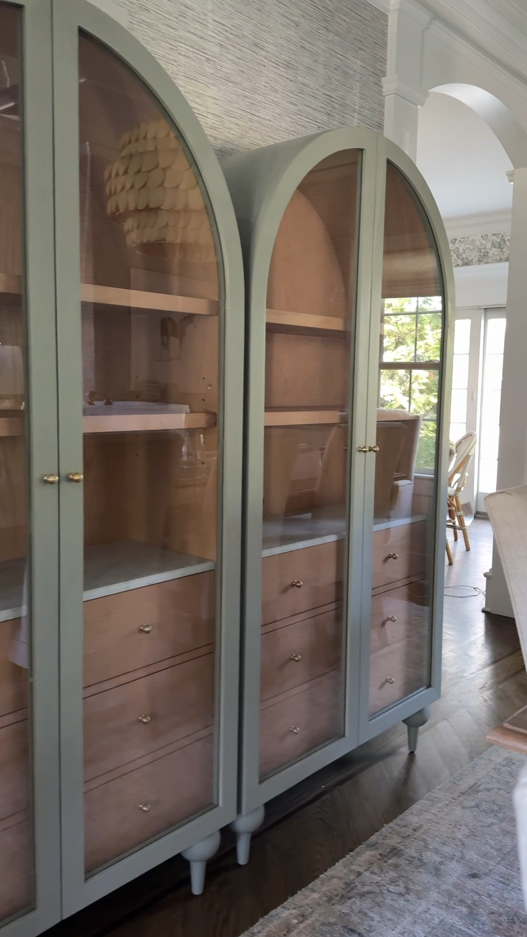 These fern cabinets from Anthropologie display cabinets gorgeous and I love how two look side-by-side in our dining room! 

#LTKStyleTip #LTKHome #LTKSeasonal