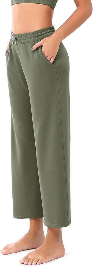 ODODOS Women's Modal Soft Wide Leg Pants with Pockets Adjustable Shockcord High Waist Casual Loun... | Amazon (US)