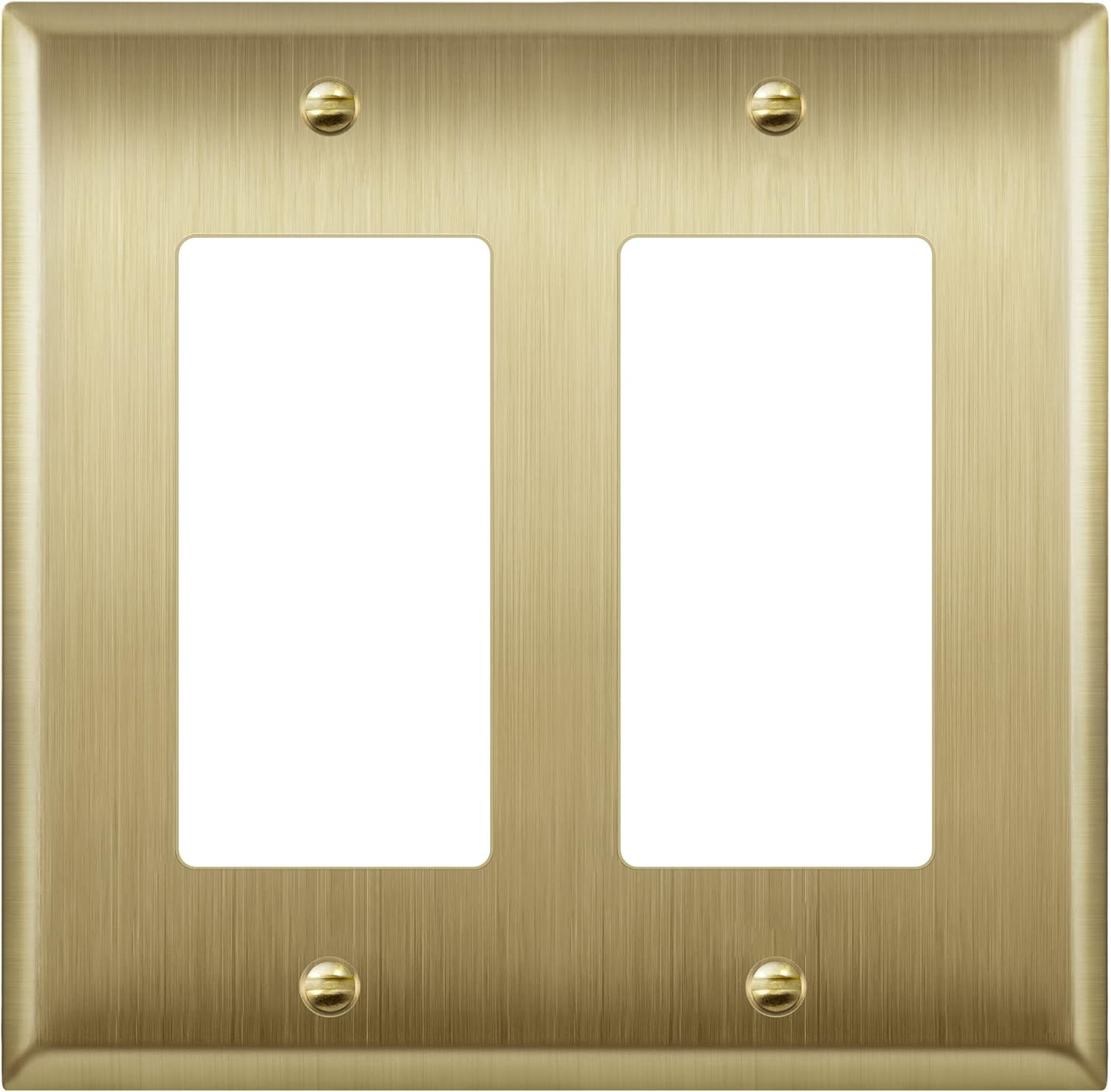 ENERLITES Decorator Receptacle or Switch Metal Wall Plate, Stainless Steel 201, Corrosion Resista... | Amazon (US)