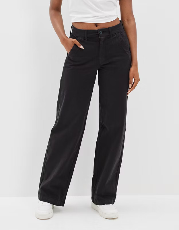 AE Stretch Super High-Waisted Baggy Wide-Leg Pant | American Eagle Outfitters (US & CA)
