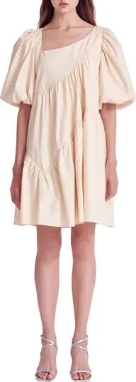 Asymmetric Poplin Tiered Dress | Nordstrom