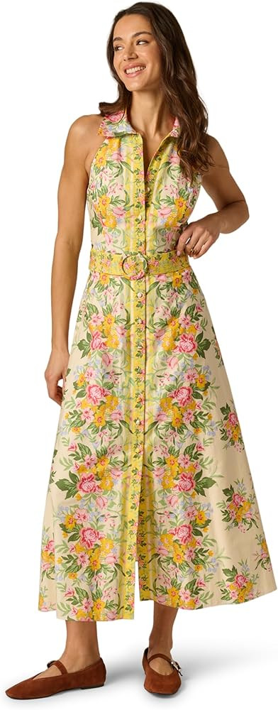 Adrianna Papell Printed Cotton Maxi, Pale Yellow, 4 | Amazon (US)