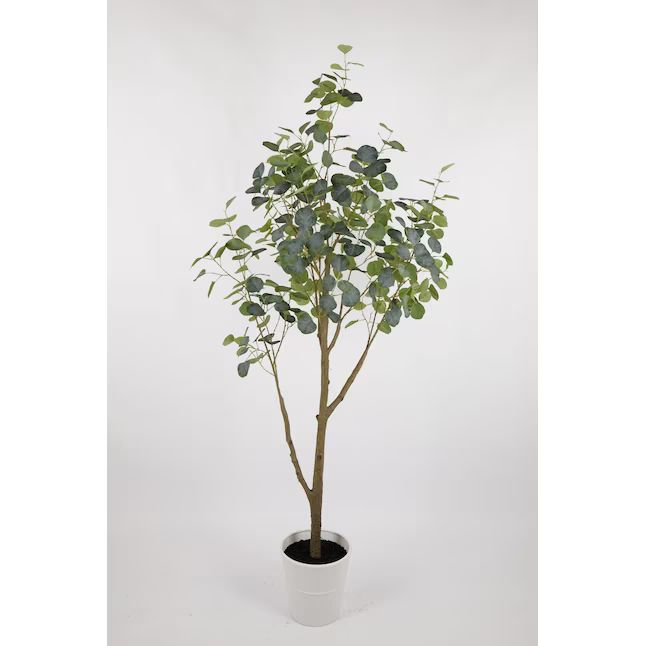 allen + roth 72-in Green Indoor Artificial Eucalyptus Artificial Tree | Lowe's