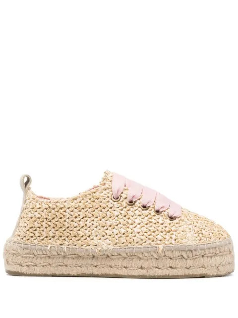 raffia lace-up espadrilles | Farfetch (US)