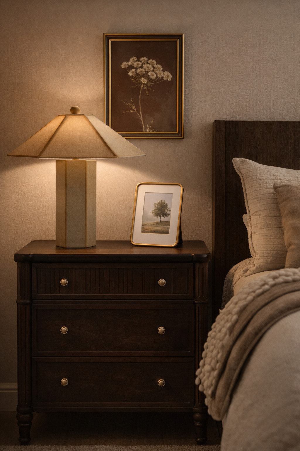 Slow evenings, warm lamplight, and a nightstand styled like a little storybook moment. 🤎

#CozyHome #MoodyNeutrals #BedroomInspo #NightstandStyling #WarmMinimalism #OrganicModern #NeutralDecor #VintageInspired #LayeredHome #CottageStyle #TimelessDesign #SoftTextures #MoodyLighting #InteriorDetails #HomeVibes #CollectedHome #ClassicInteriors #SimpleLiving #DesignInspo #BedroomMood #WarmAndCozy #ModernTraditional #EverydayBeautiful #InteriorStyling 

 #LTKmomlife #LTKSeasonal #LTKHome