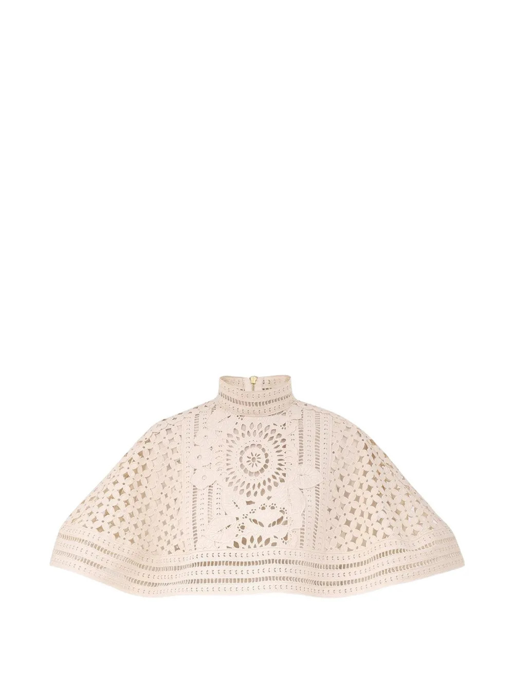 ZIMMERMANN Indra Embroidered Cape | Neutrals | FARFETCH IE | Farfetch Global