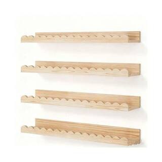 Cubilan 23 in. W x 4.7 in. D Wood Composite Decorative Wall Shelf Book Shelves, 4-Pack MM115X2V -... | The Home Depot