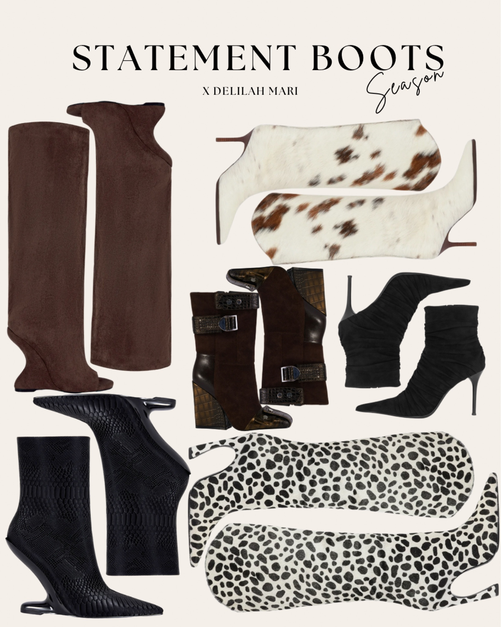 Fall, Patterns & Attitudes 🫶🏼 I love pairing a statement boot with a simple outfit ✨