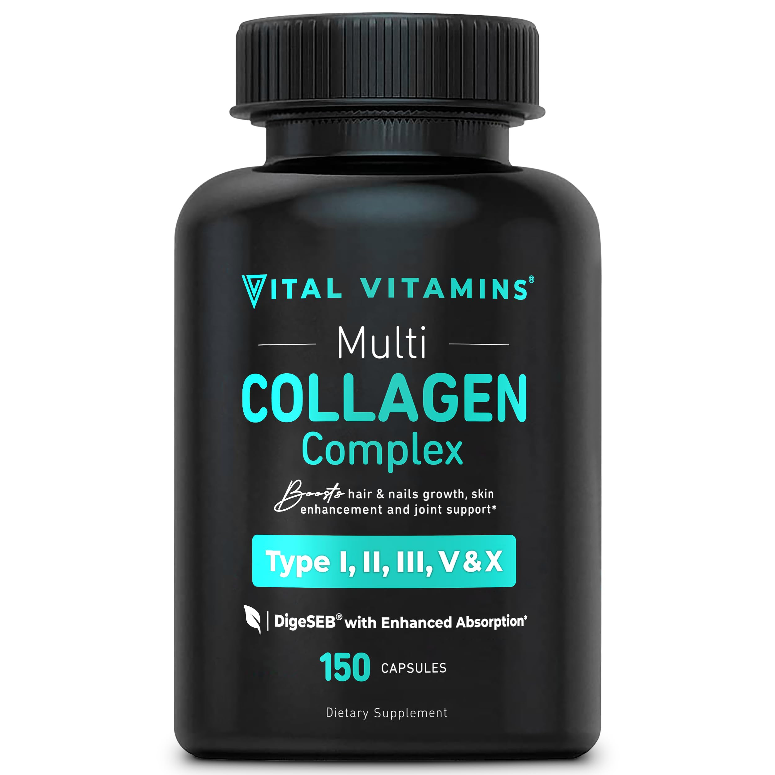 Vital Vitamins Multi Collagen for Women & Men - Type I, II, III, V, X - Grass Fed, Non-GMO - 150 ... | Amazon (US)