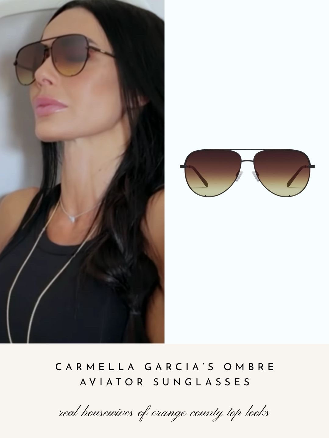 Carmella Garcia’s Ombré Aviator Sunglasses