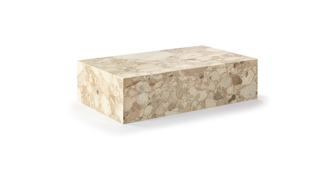 Copenhagen Marble Plinth Block Large Coffee Table | Manhattan Home Design