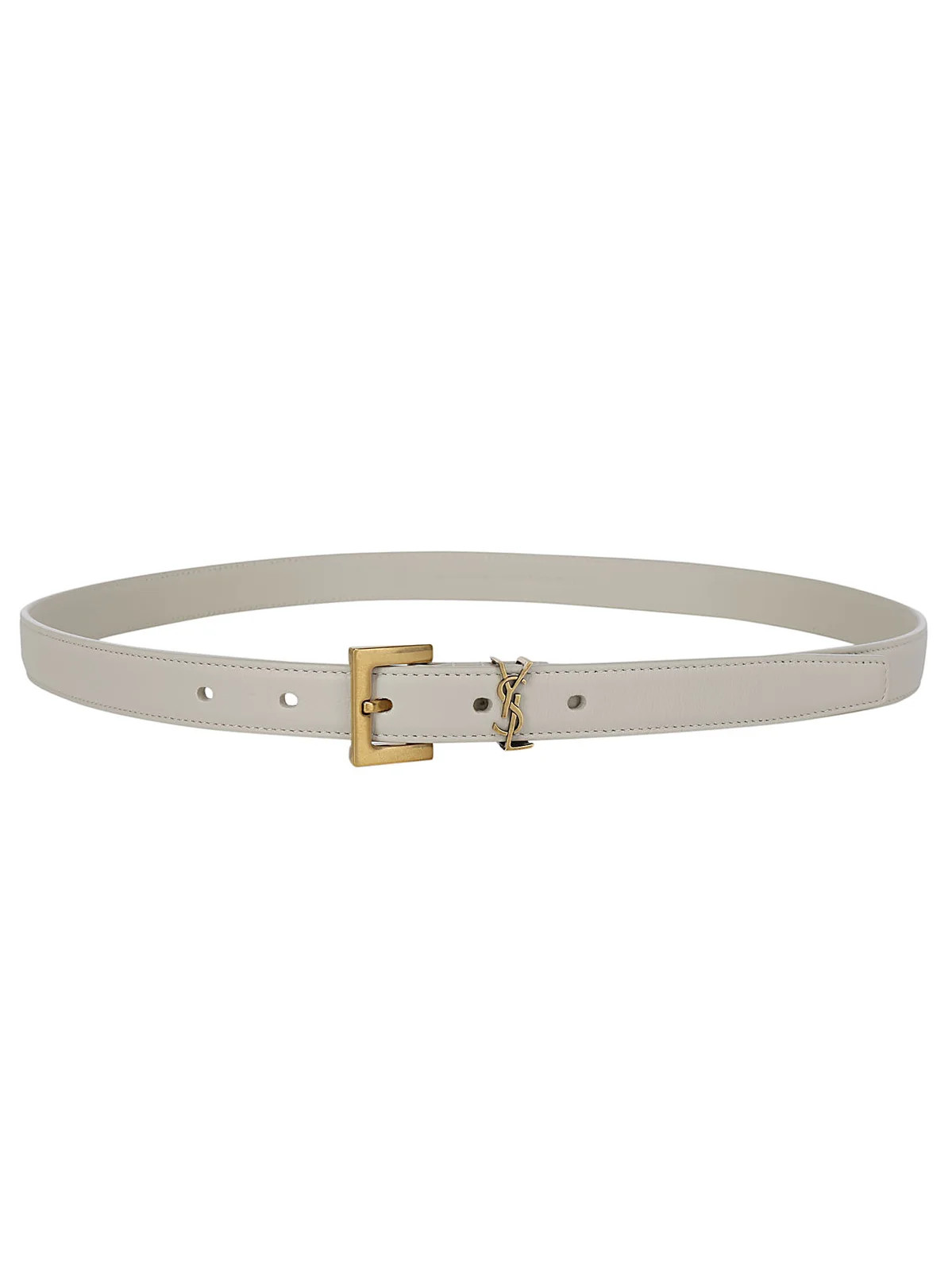 Saint Laurent Monogram Narrow Belt - Cettire | Cettire Global