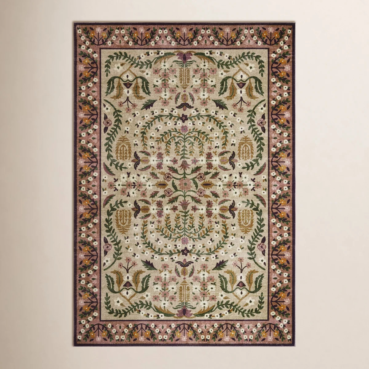 Rifle Paper Co. x Loloi Canopy Aubergine Area Rug | Wayfair North America