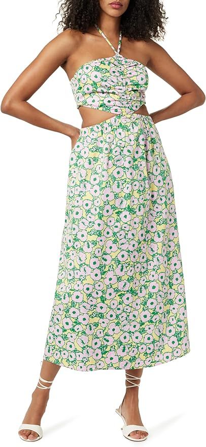 The Drop Women's Brinda Cotton Cutout Halter Maxi Dress | Amazon (US)