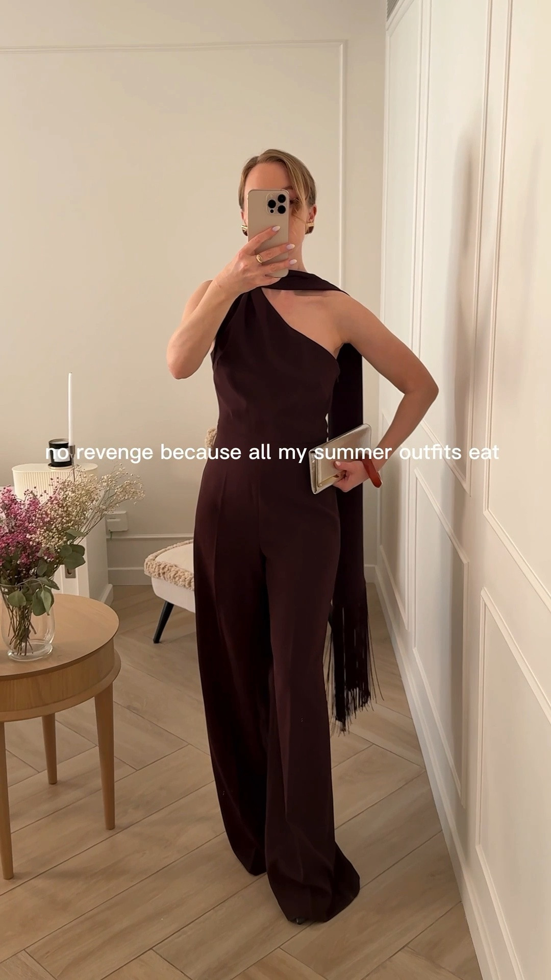Saving this for weddings, events and dramatic entrances 🤎 also needs trim for petites like me 😏 

#weddingguestoutfit #eveningoutfit #brownoutfit #elegantstyle #occassionwear #fringescarf

#LTKfrance #LTKeurope #LTKsummer