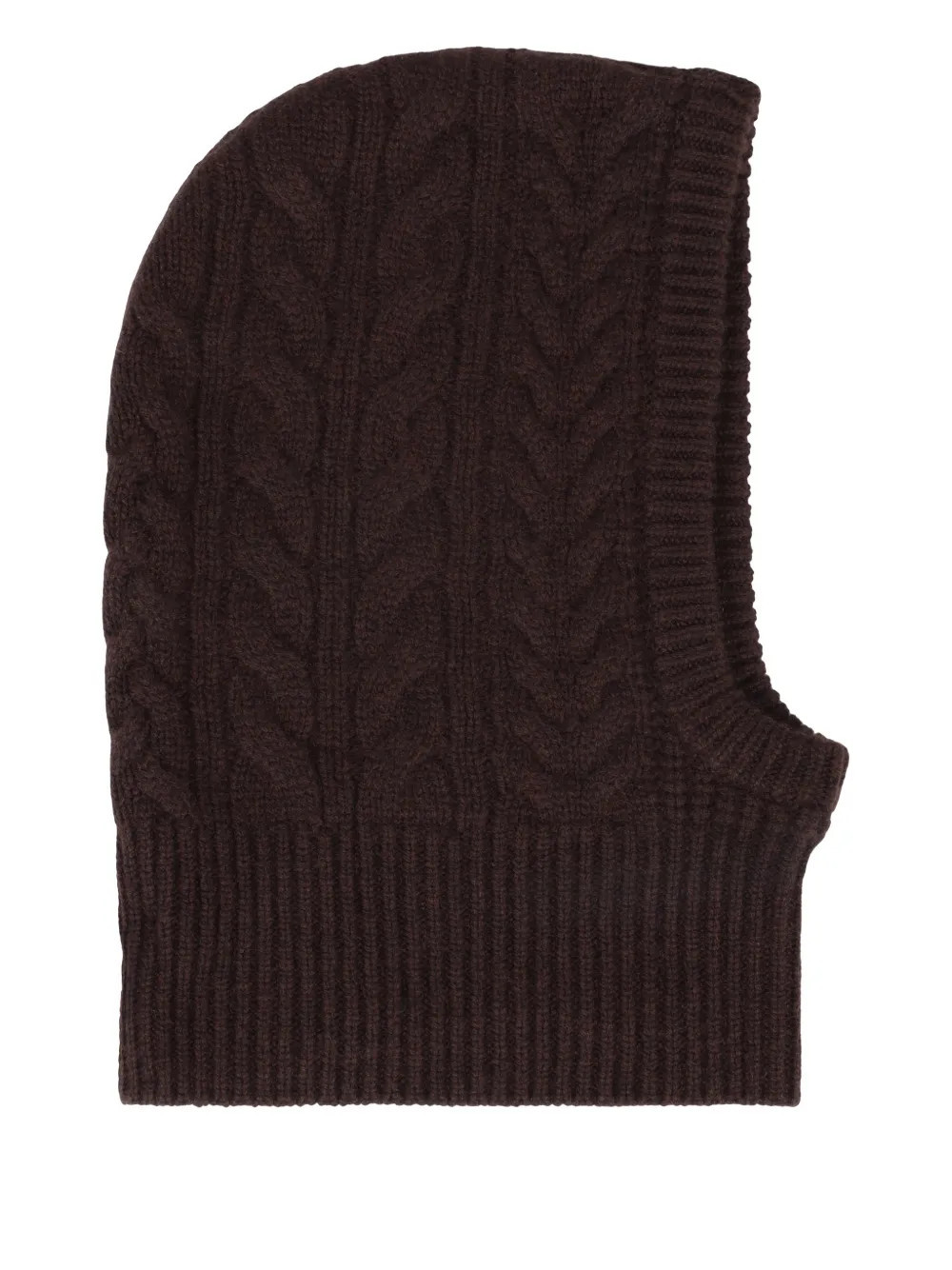 Lisa Yang braided knit balaclava - Brown | Farfetch Global