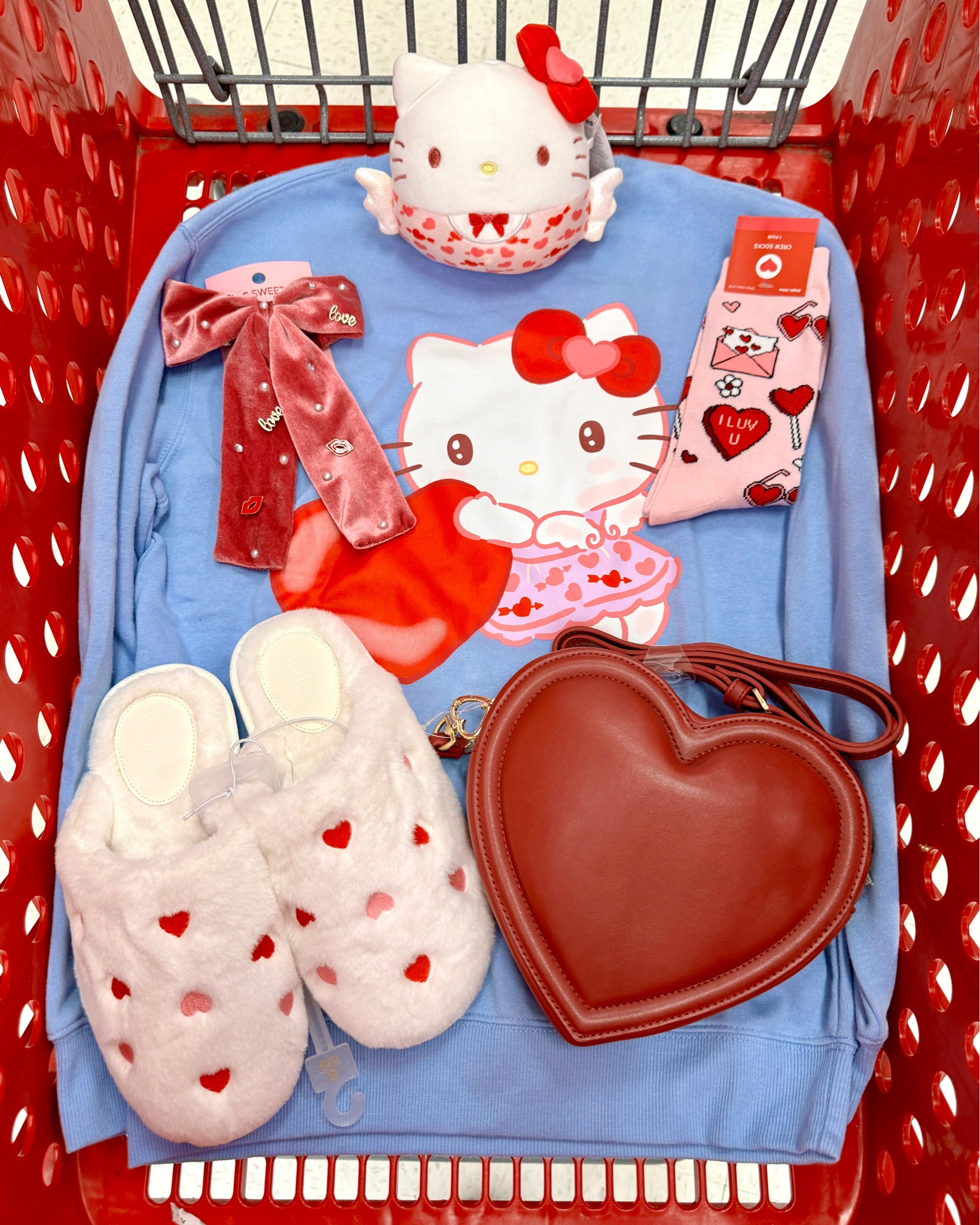 Target: Valentine’s Day gift idea (Hello Kitty sweatshirt, heart slippers, heart purse, pink bow, Valentine socks)

#LTKGiftGuide #LTKSeasonal #LTKFindsUnder50