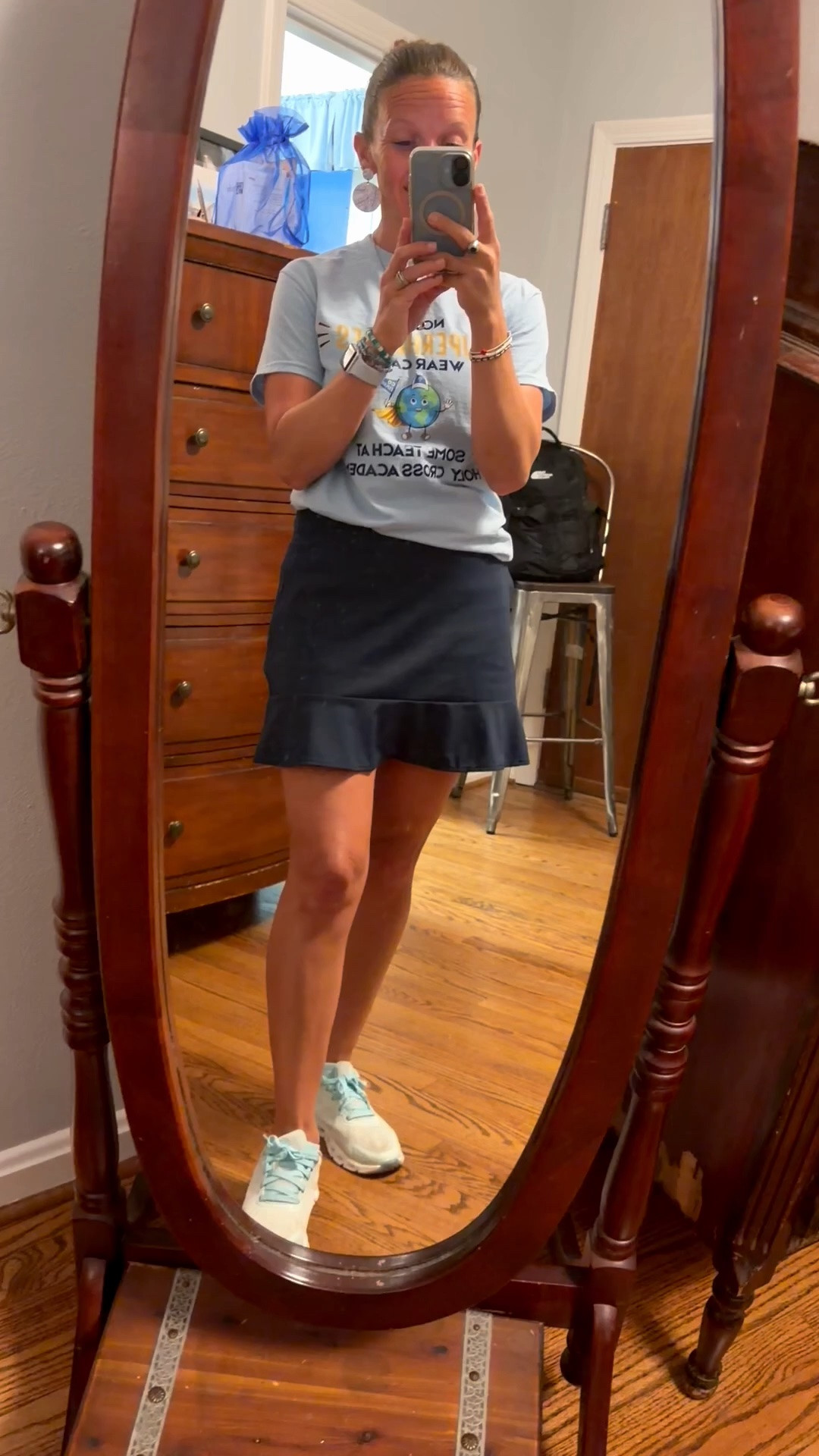 Today’s teacher outfit - This skirt is a huge favorite. I wear it as much as I could until the temps got too cold. I always get a bunch of compliments on it and it is so comfortable. My shoes and skirt are both great dupes ! 

#amazon #athleticskirt #prime #golf #pickleball #tennisskirt #skort #athleisure #teacheroutfit #tennisshoes #walmart #designerdupe @Quince @Walmart

#LTKvlog #LTKU #LTKOver40 #LTKActive #LTKdayinmylife #LTKootd #LTKstorytime
