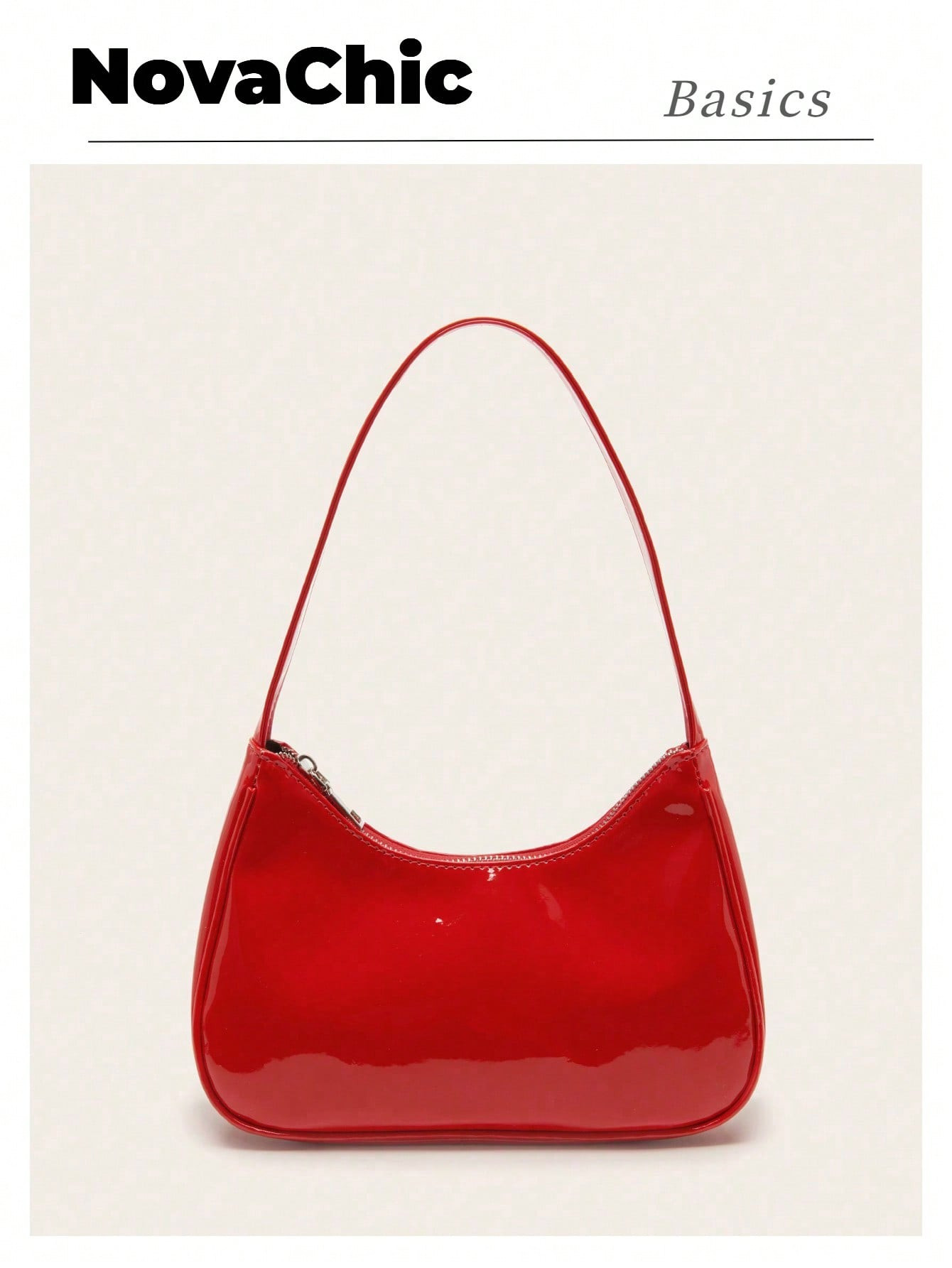 Fluorescent Red Funky Pu Hobo Bagmatching , Bag, Gifts, Outfit,Perfect For Dress,Wedding Dress,Fo... | SHEIN