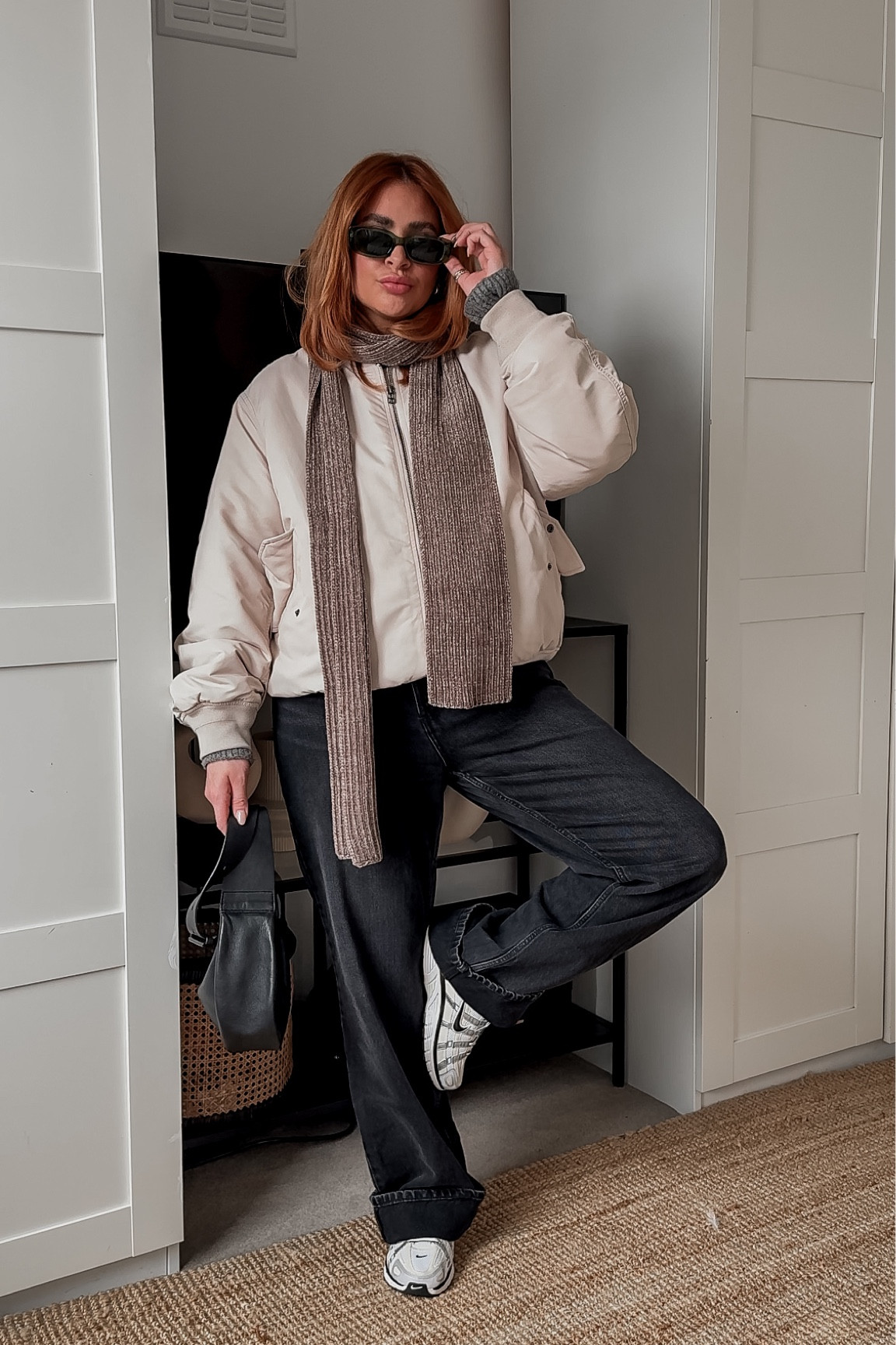 Minimal layering 

Grey Zara knit, cream Uniqlo u bomber jacket, black straight leg jeans, arket scarf 

#LTKstyletip #LTKplussize #LTKSeasonal