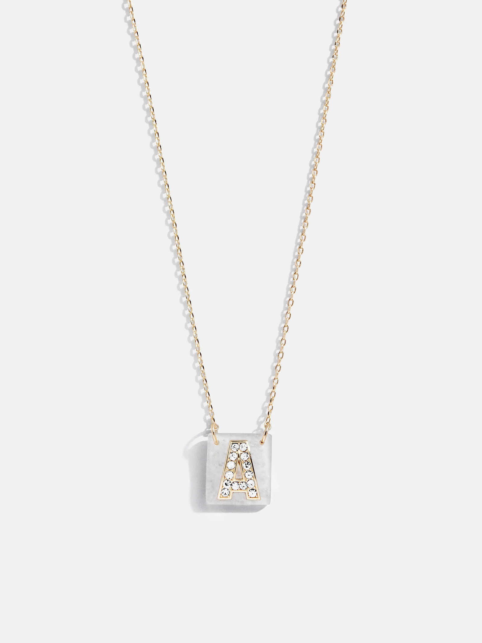 Clementine Initial Necklace - Gold/Pavé | BaubleBar