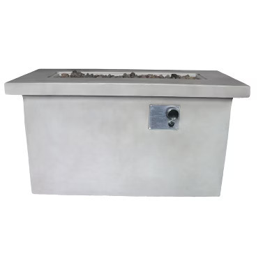 24" H Concrete Outdoor Fire Pit Table with Propane/Natural Gas Compatibility | Target