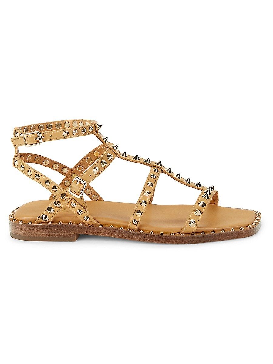 Ash Women's Studded Leather Flat Sandals - Nude - Size 39 (9) | Saks Fifth Avenue OFF 5TH