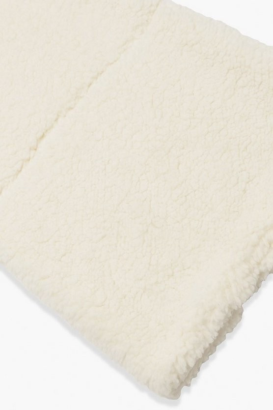 Borg Oversized Scarf | Boohoo.com (UK & IE)