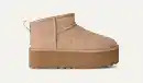 UGG® Women's Classic Ultra Mini Platform Suede Classic Boots in Chestnut, Size 9 | UGG (US)