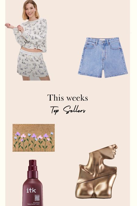 This weeks top sellers! Yall loved the pjs set I’m obsessed with! They’re soo comfy and soft and I could wear them all day long. The high rise dad shorts are a staple to have in the closet this spring/summer time. The Billie Ellis perfume that smells soooo good. And of course some spring decor and itk blemish mist! 

#LTKU #LTKSeasonal #LTKbeauty