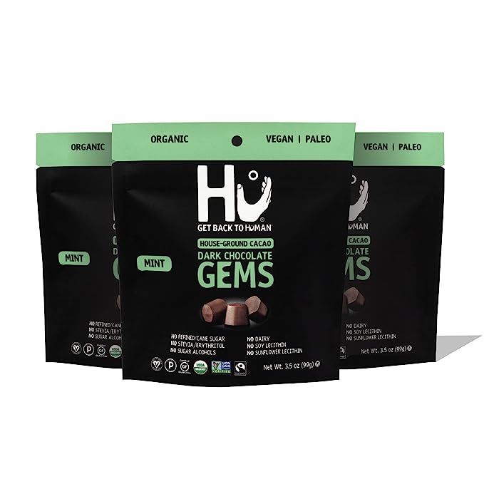 Hu Mint Gems 3 Pack | Snacking Chocolate Chips, Organic, Paleo | Great for Baking & Snacking, Non... | Amazon (US)