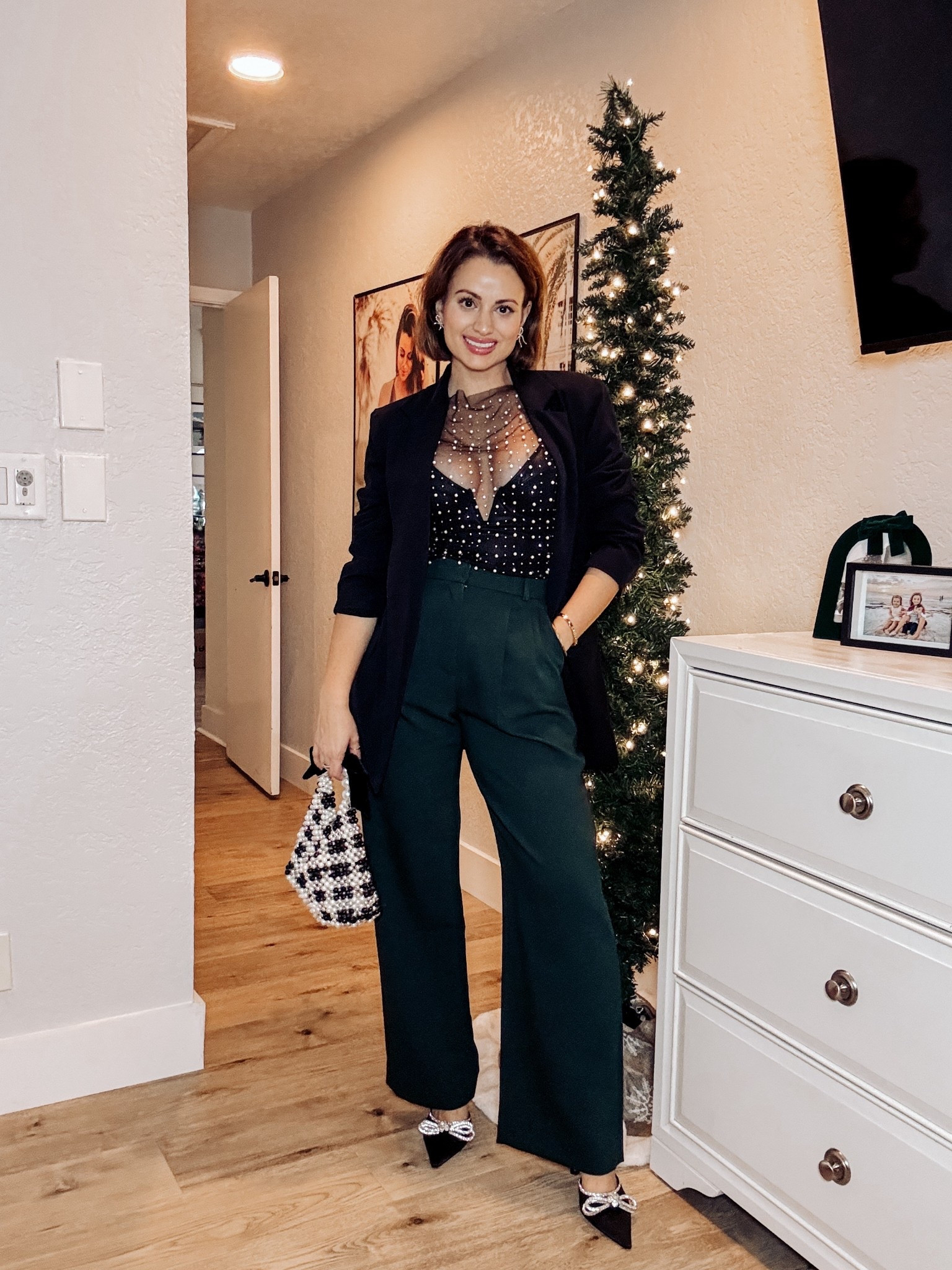 Love this black look with a splash of sparkle for any holiday events! The perfect amount of dressy and classy 🖤

#LTKootd #LTKHoliday #LTKSeasonal