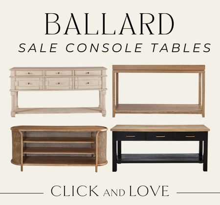 Sale Console Tables at Ballard!! Love all these styles  👏🏼



Ballard, Ballard Furniture, Ballard Sale, Furniture Sale, Neutral Home, Living Room, Bedroom, Accent Furniture, Accent Table, Side Table, Mirror, Dresser, Console, Bed, Chair, Coffee Table, Traditional Home, Modern Home

#LTKhome #LTKsalealert #LTKfamily