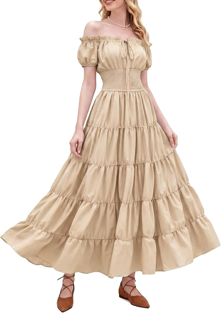 Zhitunemi Renaissance Costume Women Dress: Medieval Costumes for Women Renaissance Dresses - Peas... | Amazon (US)