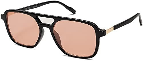 SOJOS Retro Aviator Sunglasses for Women Men,Trendy Rectangle Womens Mens Shades Sun Glasses SJ22... | Amazon (US)