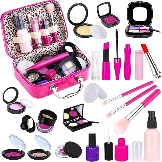 Tepsmigo Pretend Makeup Kit for Girls, Kids Pretend Play Makeup Set - with Cosmetic Bag for Birth... | Amazon (US)