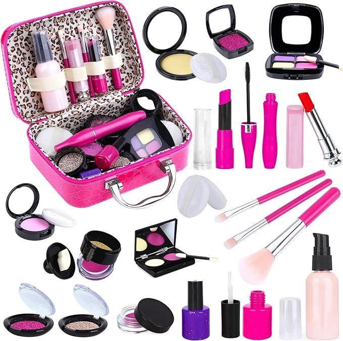 Tepsmigo Pretend Makeup Kit for Girls, Kids Pretend Play Makeup Set - with Cosmetic Bag for Birth... | Amazon (US)