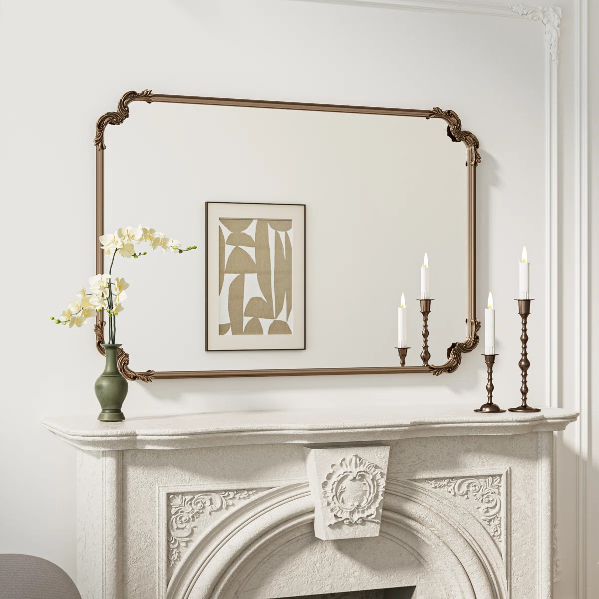 Genan Accent Scalloped Rectangle Wall Mirror | Wayfair North America
