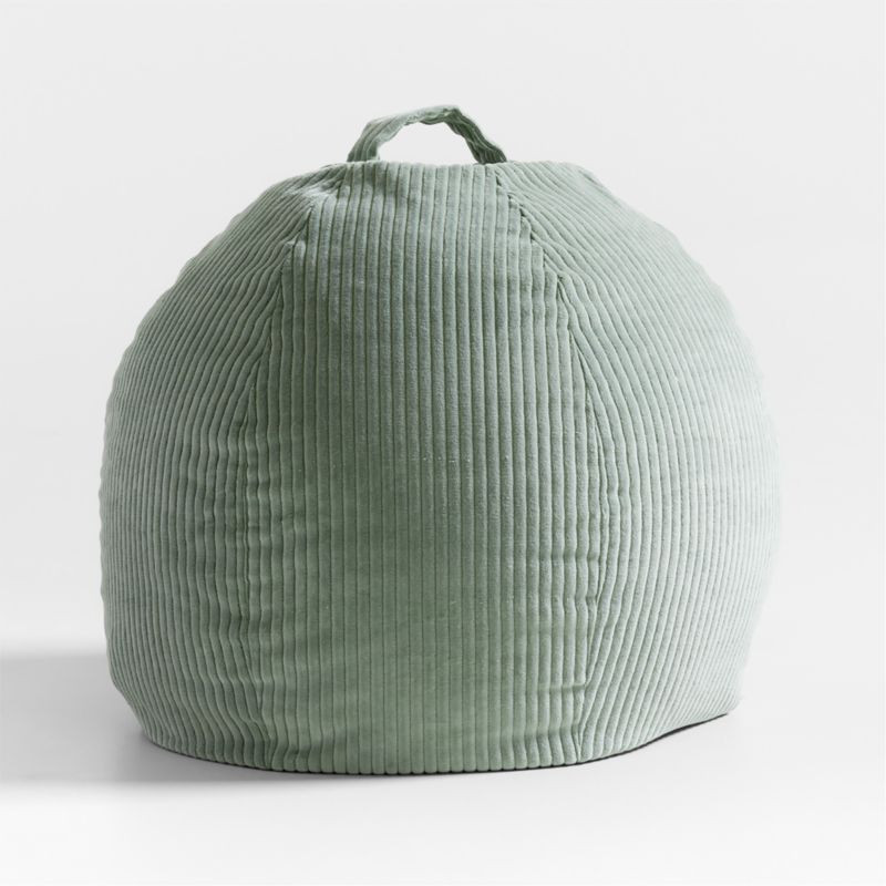 Verte Green Corduroy Kids Bean Bag Chair + Reviews | Crate & Kids | Crate & Barrel