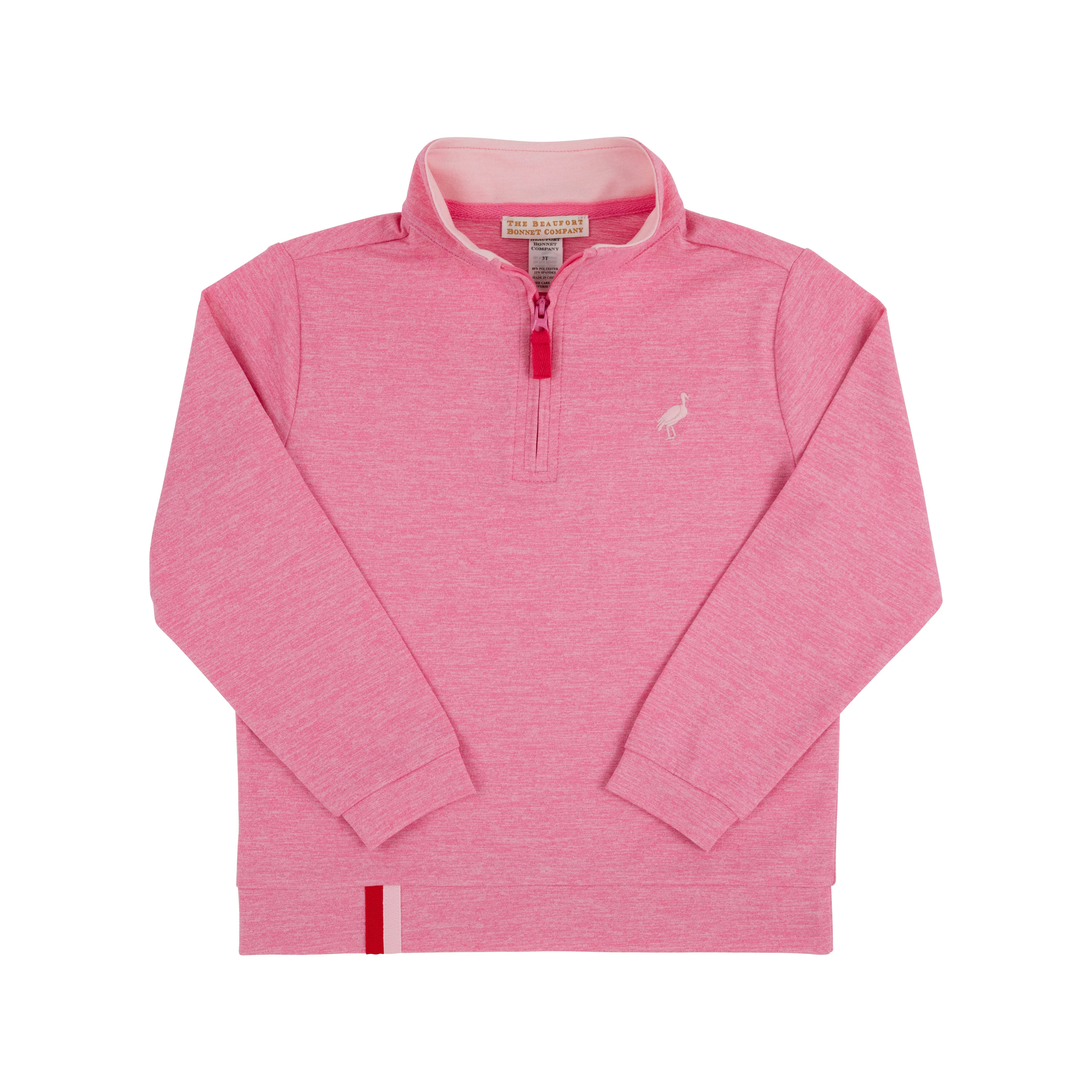 Prepletic™ Hayword Half-Zip - Hamptons Hot Pink with Palm Beach Pink | The Beaufort Bonnet Company