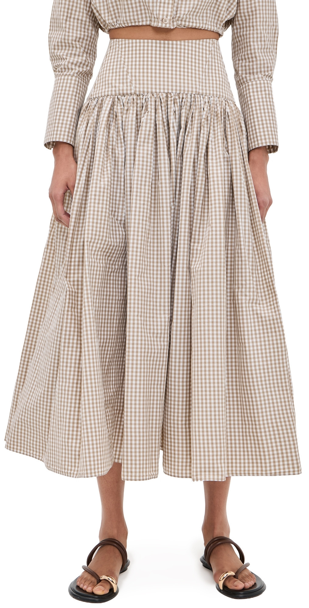 ALEXIS Havara Skirt Tan/White L | Shopbop