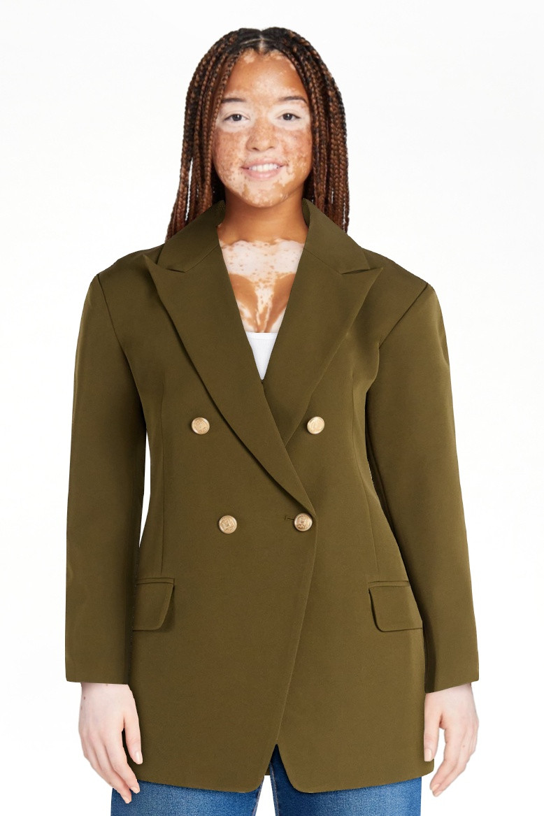 Scoop Women's Slim Fit Double Breasted Blazer, Sizes XS-XXL | Walmart (US)